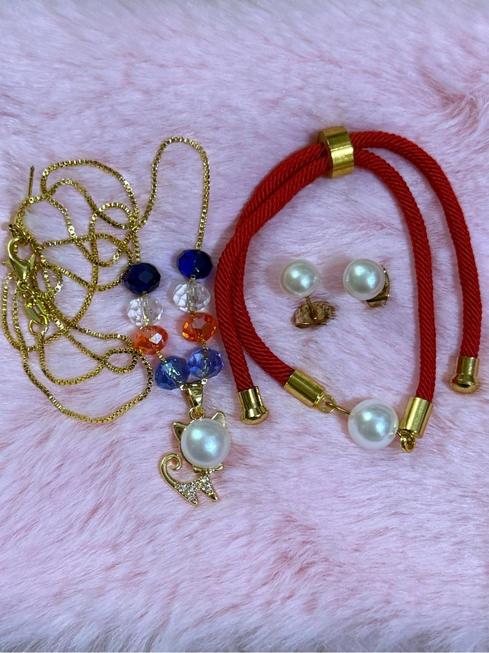 White South Sea Pearl Pendant Necklace Bracelet Earrings Set